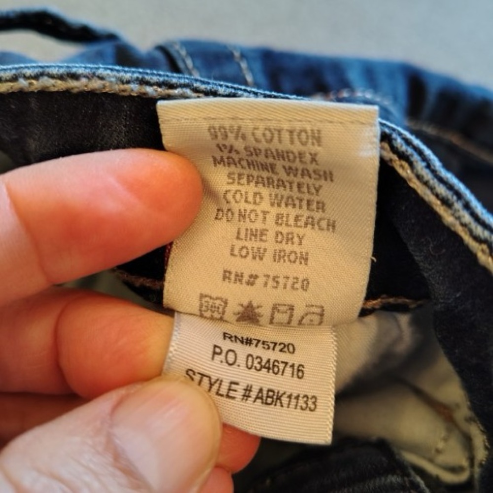 BKE Payton Blue Jeans Women 29x34 Heavy Stitch Low Rise Bootcut Flare Dark Wash - Picture 7 of 14